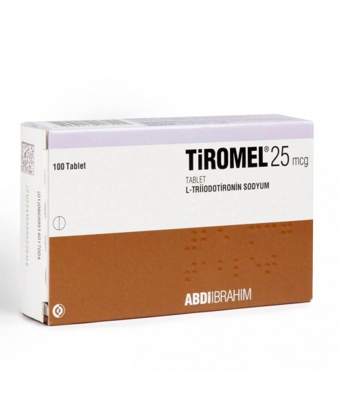 Tiromel T3 25 mcg 100 tabletten